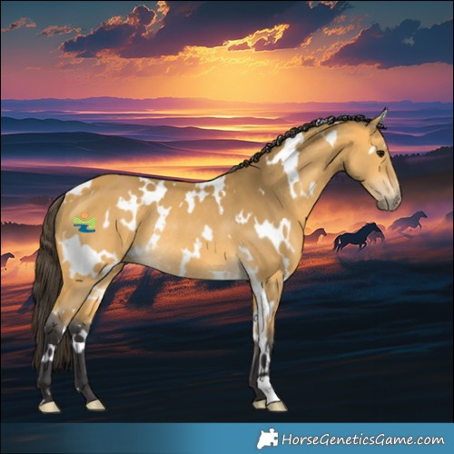 Horse Color:White Spotted Buckskin Rabicano