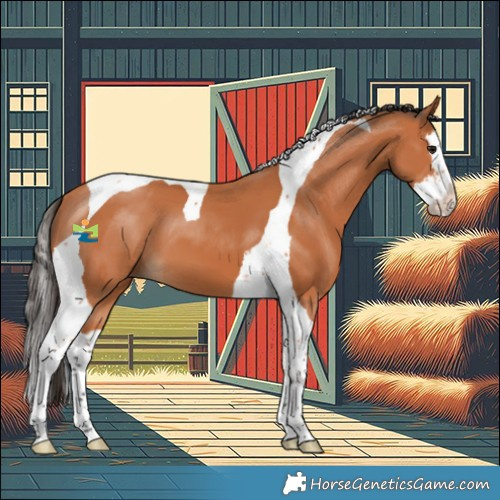 Horse Color:Bay Splash Tobiano 