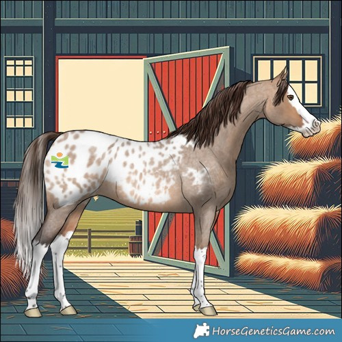 Horse Color:Bay Roan Dun Splash Appaloosa 