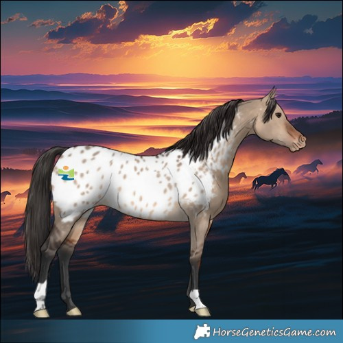 Horse Color:Brown Dun Appaloosa Rabicano