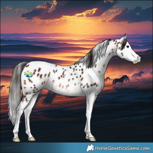 Horse Color:White Spotted Brown Splash Near Leopard Rabicano 