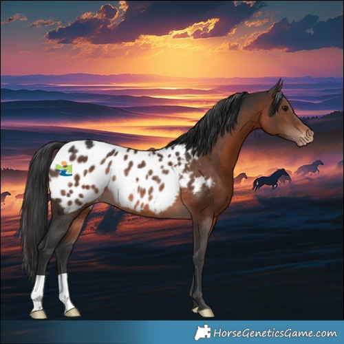 Horse Color:Brown Appaloosa Rabicano 