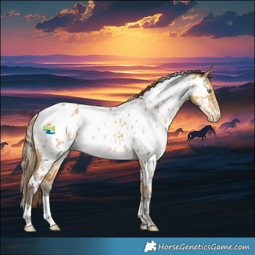 Horse Color:White Spotted Sable Cream Champagne Appaloosa Rabicano