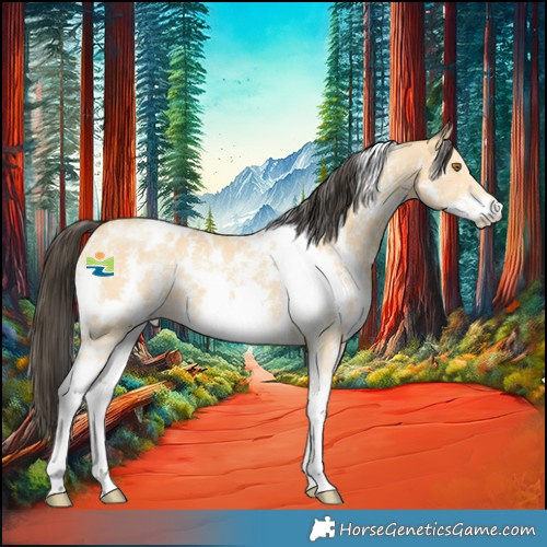 Horse Color:White Spotted Buckskin Sabino