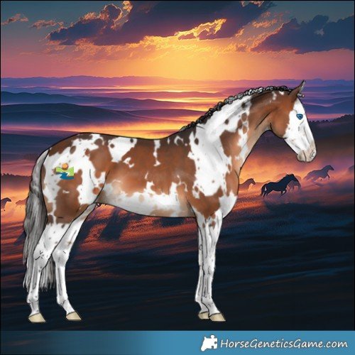 Horse Color:White Spotted Brown Splash 