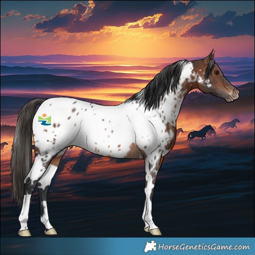 Horse Color:White Spotted Brown Near Leopard Rabicano 