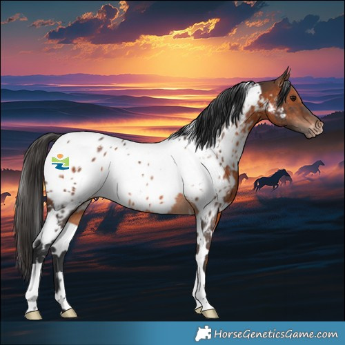 Horse Color:White Spotted Brown Appaloosa Rabicano