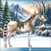 Horse Color:Silver Buckskin Splash Tobiano Varnish 