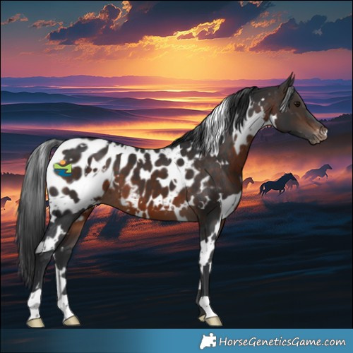 Horse Color:White Spotted Brown Appaloosa 