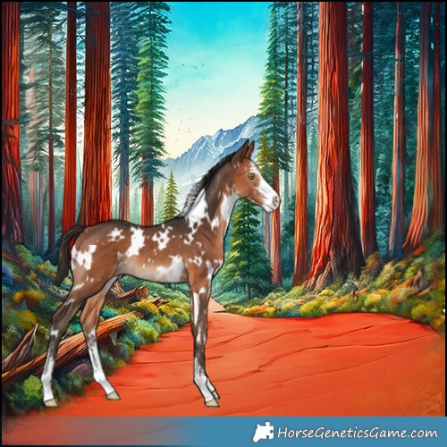 Horse Color:White Spotted Bay Sabino Appaloosa Rabicano