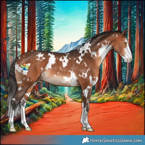 Horse Color:White Spotted Bay Sabino Appaloosa Rabicano