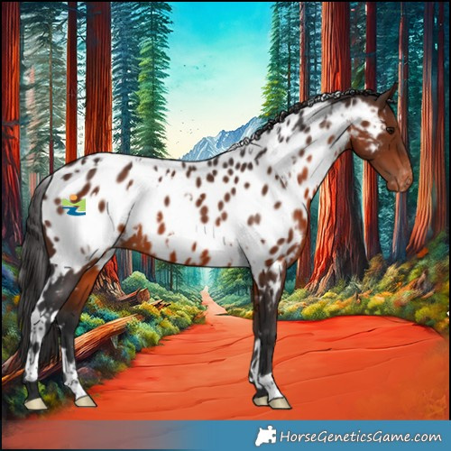 Horse Color:White Spotted Brown Appaloosa 