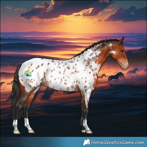 Horse Color:Brown Appaloosa Rabicano