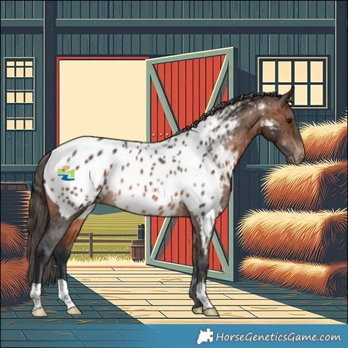 Horse Color:Brown Appaloosa Rabicano 