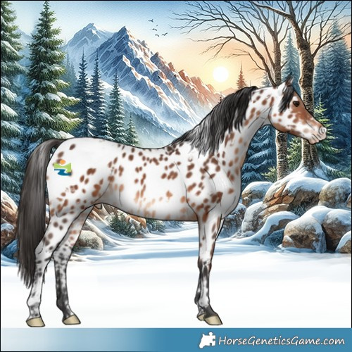 Horse Color:White Spotted Brown Appaloosa