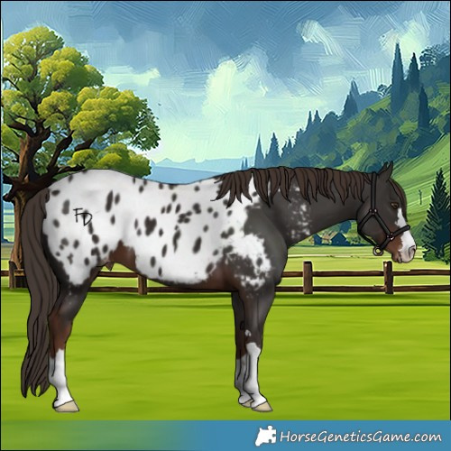 Horse Color:Liver Chestnut Appaloosa 