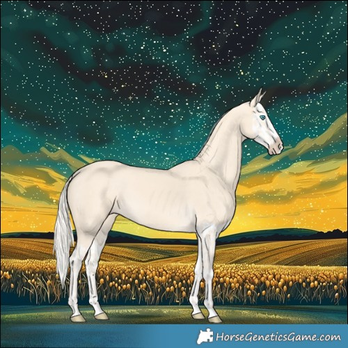Horse Color:Cremello Splash  and Cremello Splash 