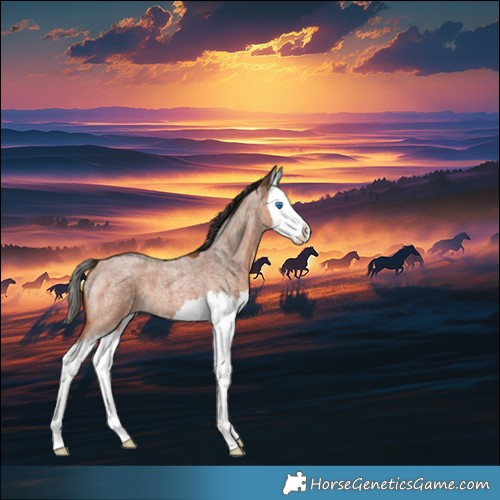 Horse Color:Bay Roan Splash 