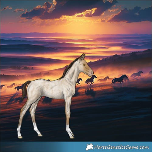 Horse Color:Classic Cream Champagne Roan 