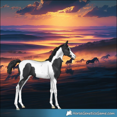 Horse Color:Black Tobiano