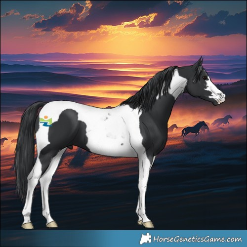 Horse Color:Black Tobiano 