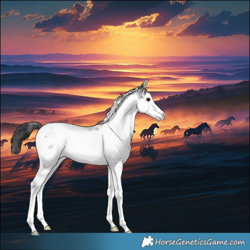 Horse Color:Blue Roan Splash Tobiano Rabicano 