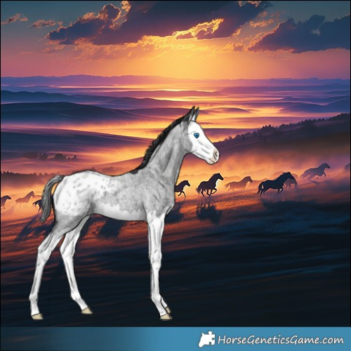 Horse Color:Blue Roan Splash Appaloosa 