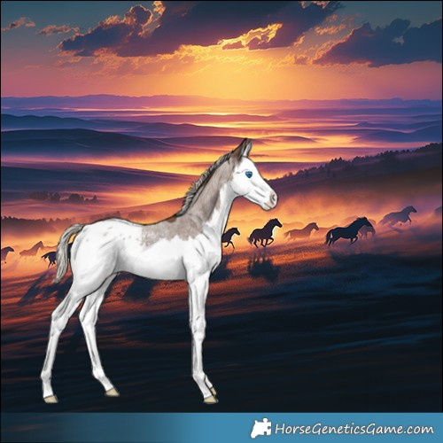 Horse Color:Silver Blue Roan Splash Appaloosa 