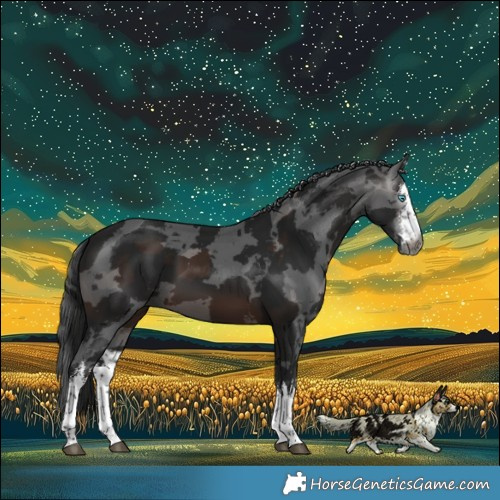 Horse Color:Gray White Spotted Brown Merle 