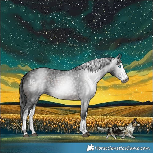 Horse Color:Gray White Spotted Brown Merle 