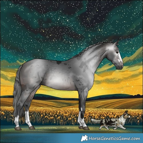 Horse Color:Gray Bay Merle 