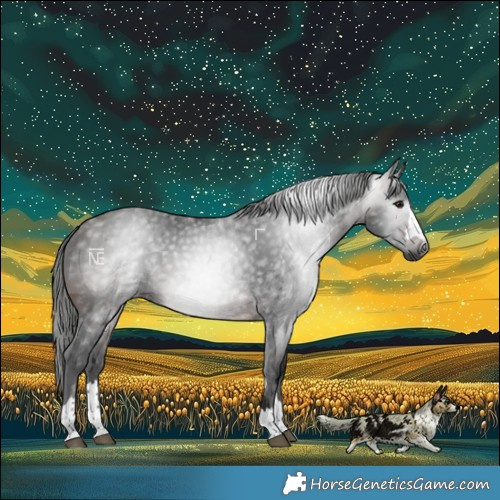 Horse Color:Gray Bay Merle