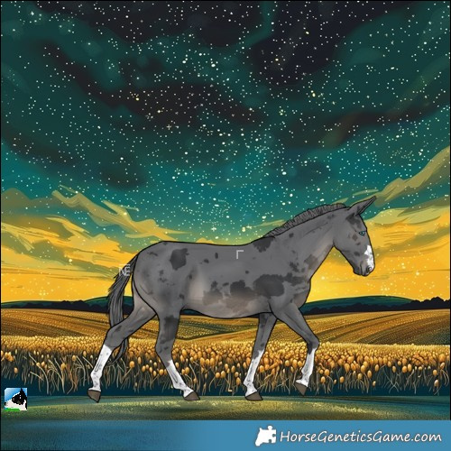 Horse Color:Black Merle 
