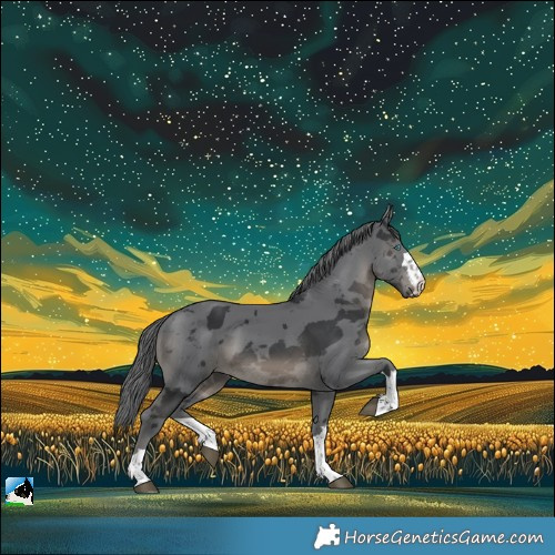 Horse Color:Black Merle