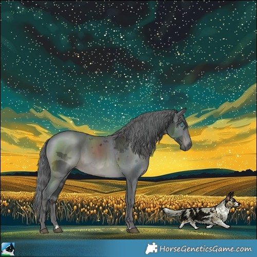 Horse Color:Black Merle