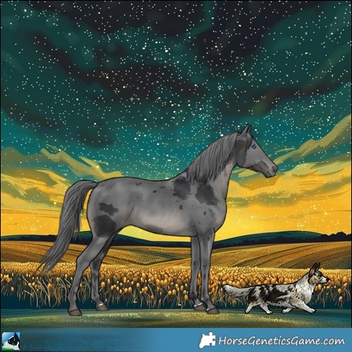 Horse Color:Black Merle 