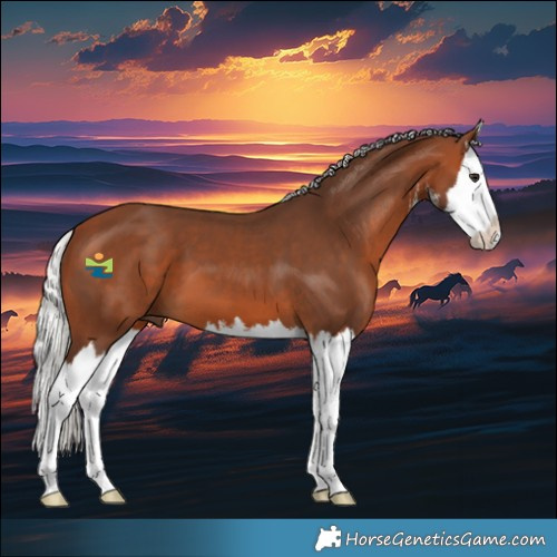 Horse Color:White Spotted Silver Brown Splash 