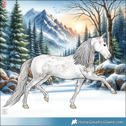 Horse Color:Silver Black Ice Splash Tobiano 