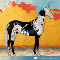 Horse Color:Nacre Silver Smoky Black Pearl Tobiano Blanket Rabicano 
