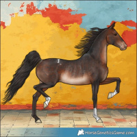 Horse Color:Brown Varnish Rabicano
