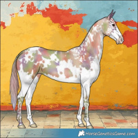 Horse Color:Nacre White Spotted Black Pearl Splash 