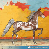 Horse Color:White Spotted Silver Brown Snowflake Varnish 