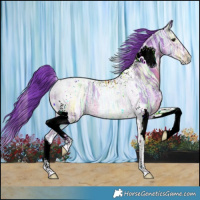Horse Color:Watercolor Black Ice Tobiano 