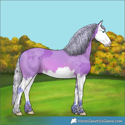 Horse Color:Watercolor Silver Bay Merle Splash 