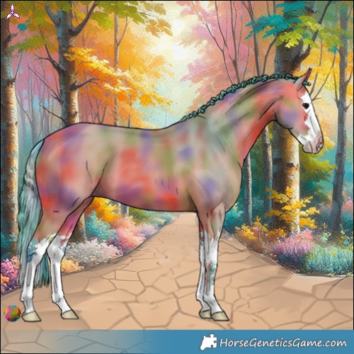 Horse Color:Nacre Watercolor Bay Splash 