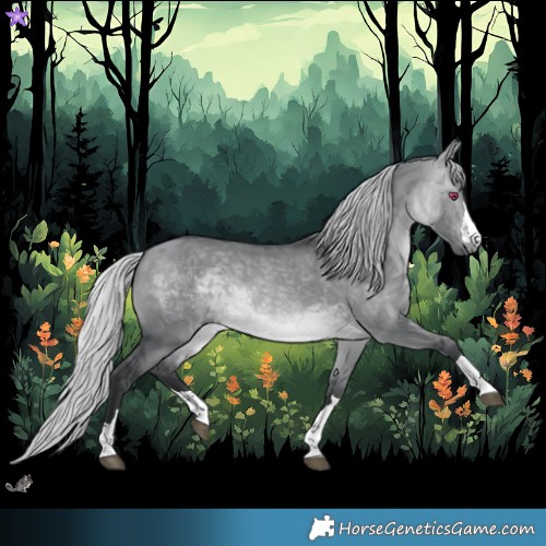 Horse Color:Silver Brown Chinchilla Dun 