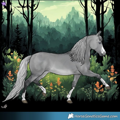Horse Color:Silver Brown Chinchilla Dun 