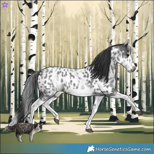Horse Color:White Spotted Blue Roan Splash Frame Near Leopard