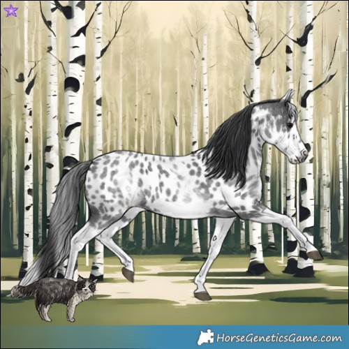Horse Color:White Spotted Blue Roan Splash Frame Appaloosa 