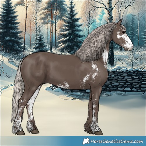 Horse Color:Silver Black Sabino 
